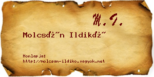 Molcsán Ildikó névjegykártya